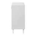 Modern Storage Cabinet with 2 Glass Doors and Adjustable Shelf for Living Room