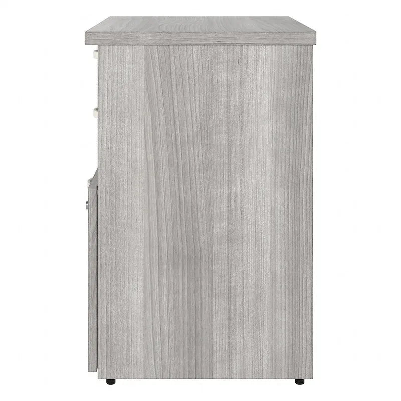 Armoire de bureau avec tiroirs Étagères Gris Orage Blanc Platine