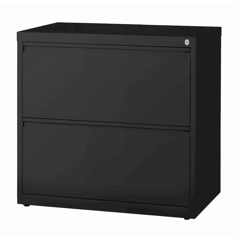 Classeur latéral en acier à 2 tiroirs avec serrure Beige Noir Gris Blanc