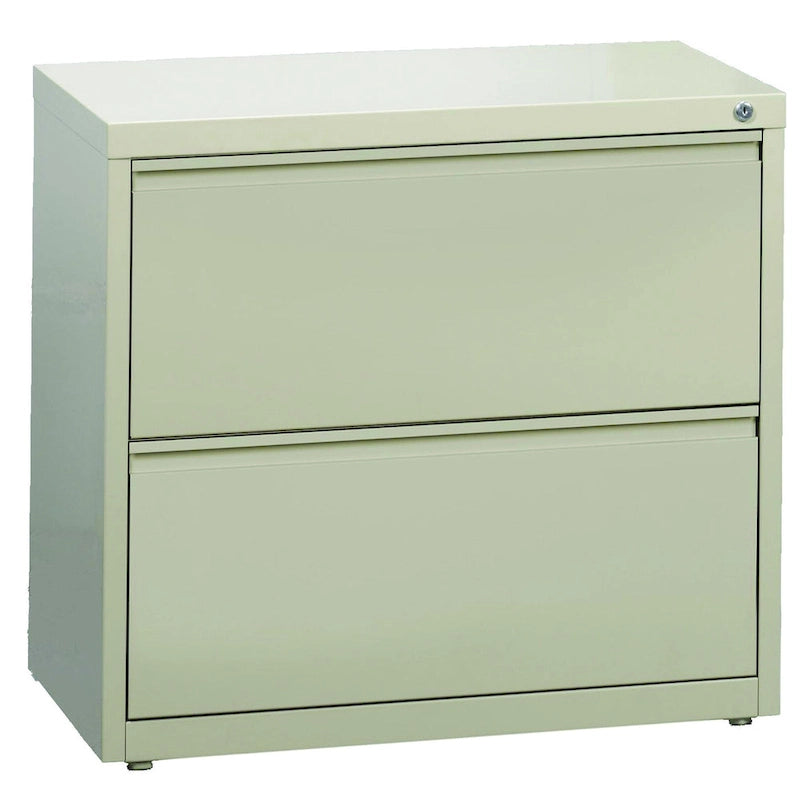 Classeur latéral en acier à 2 tiroirs avec serrure Beige Noir Gris Blanc