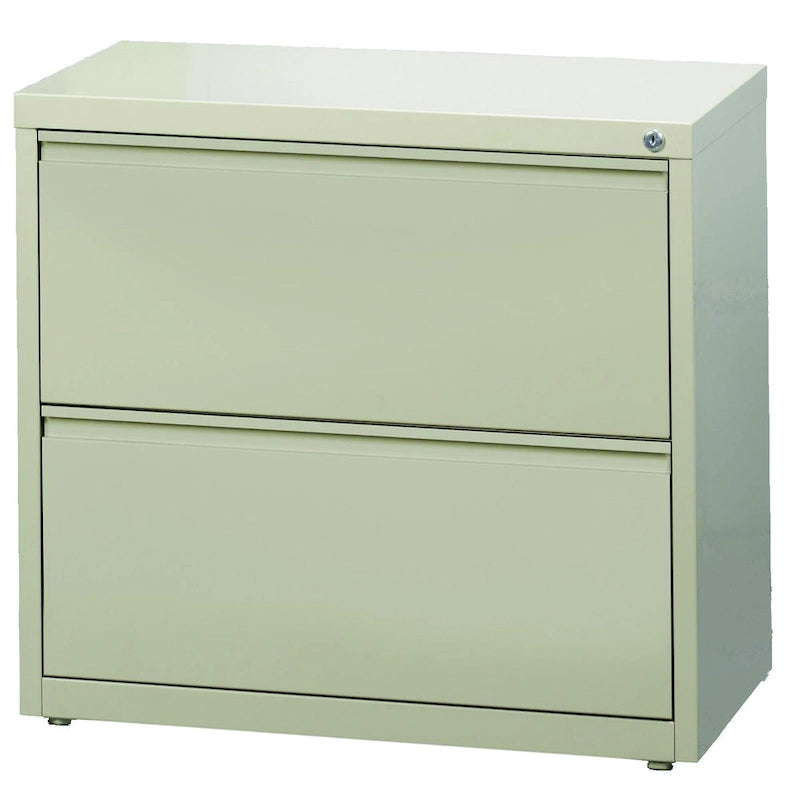 Classeur latéral en acier à 2 tiroirs avec serrure Beige Noir Gris Blanc