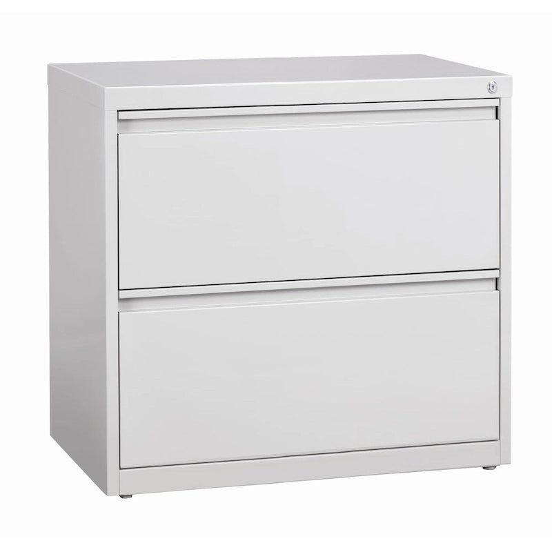 Classeur latéral en acier à 2 tiroirs avec serrure Beige Noir Gris Blanc