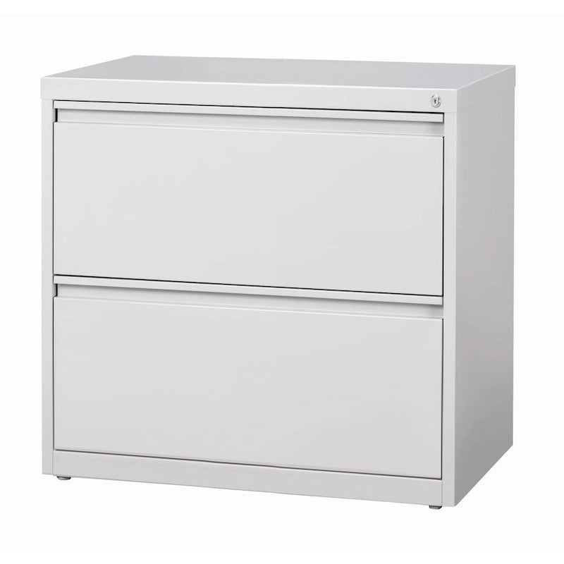 Classeur latéral en acier à 2 tiroirs avec serrure Beige Noir Gris Blanc