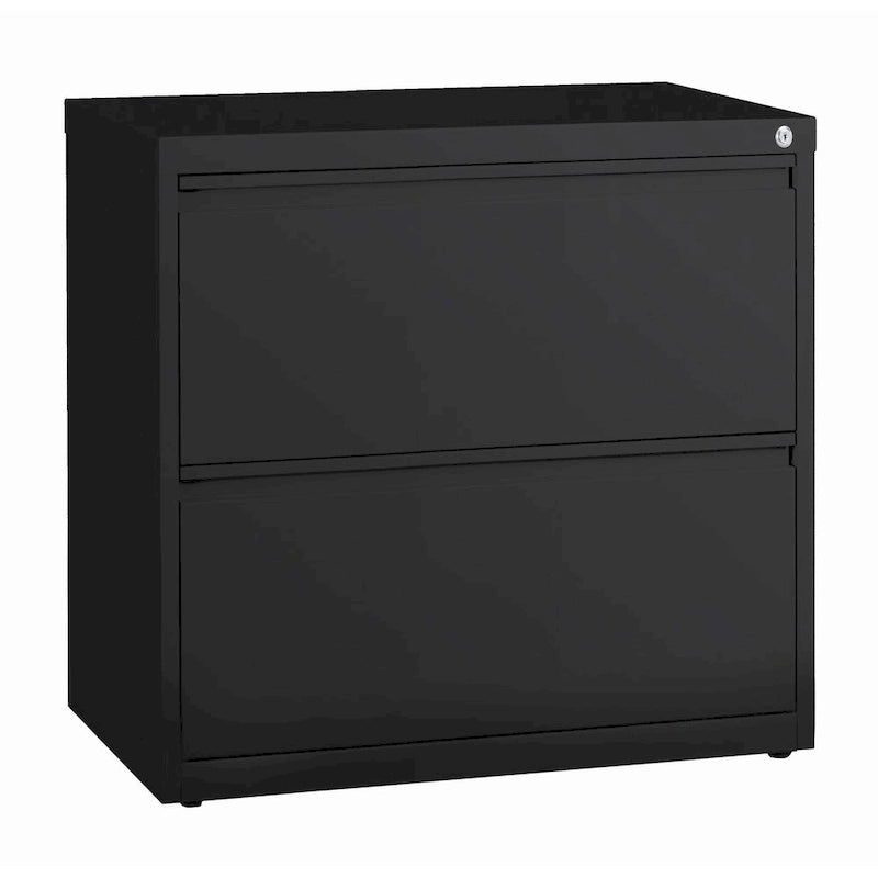 Classeur latéral en acier à 2 tiroirs avec serrure Beige Noir Gris Blanc