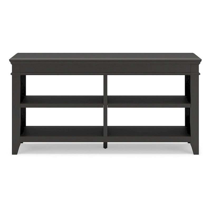 Buffet de rangement ouvert blanchi à la chaux avec étagères réglables Finition bois vieilli