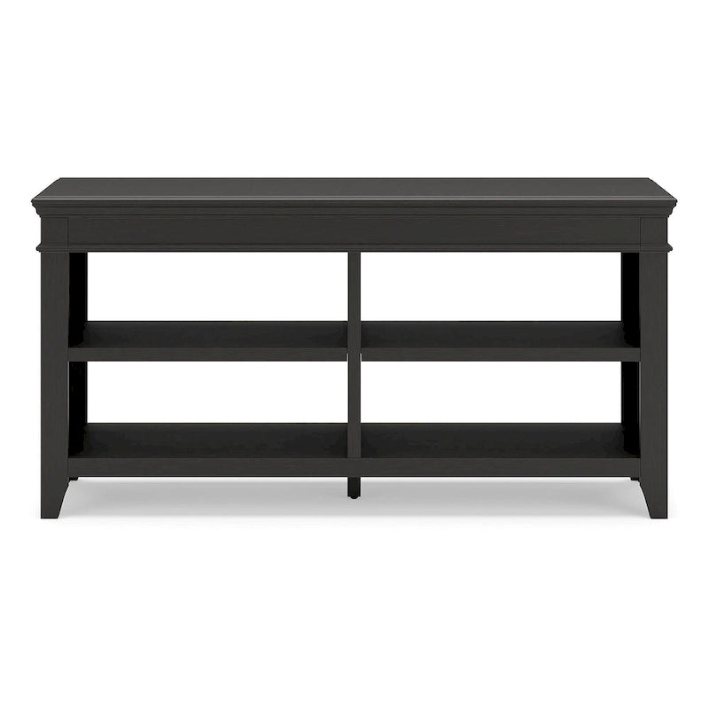 Buffet de rangement ouvert blanchi à la chaux avec étagères réglables Finition bois vieilli