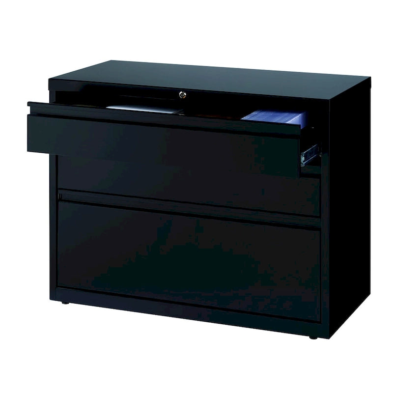 Hirsh Commercial 36 Wide 3-drawer Lateral Storage File Cabinet, Black