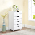 Armoire de rangement à roulettes en bois à 7 tiroirs avec roulettes lisses