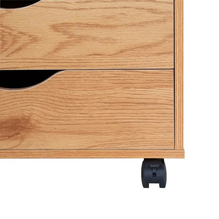 Armoire de rangement à roulettes en bois à 7 tiroirs avec roulettes lisses