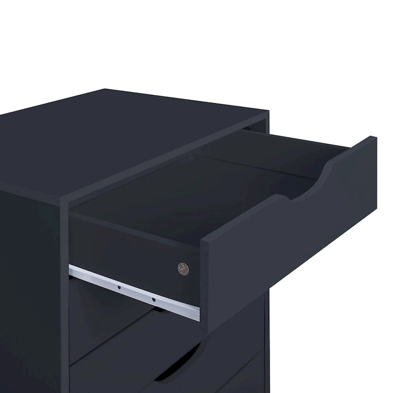 Armoire de rangement à roulettes en bois à 7 tiroirs avec roulettes lisses