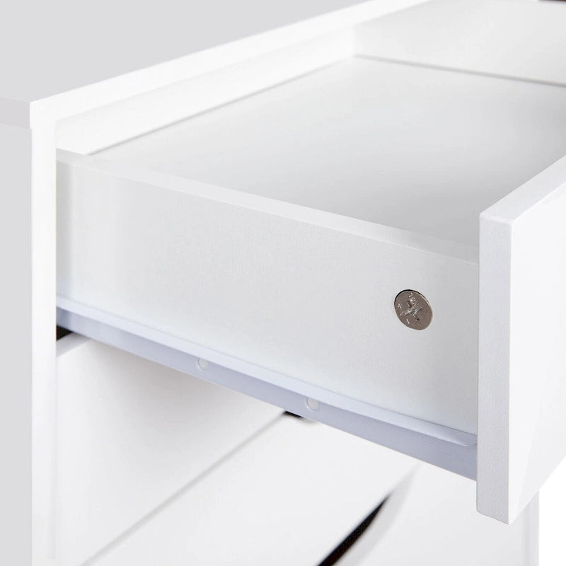 Armoire de rangement à roulettes en bois à 7 tiroirs avec roulettes lisses