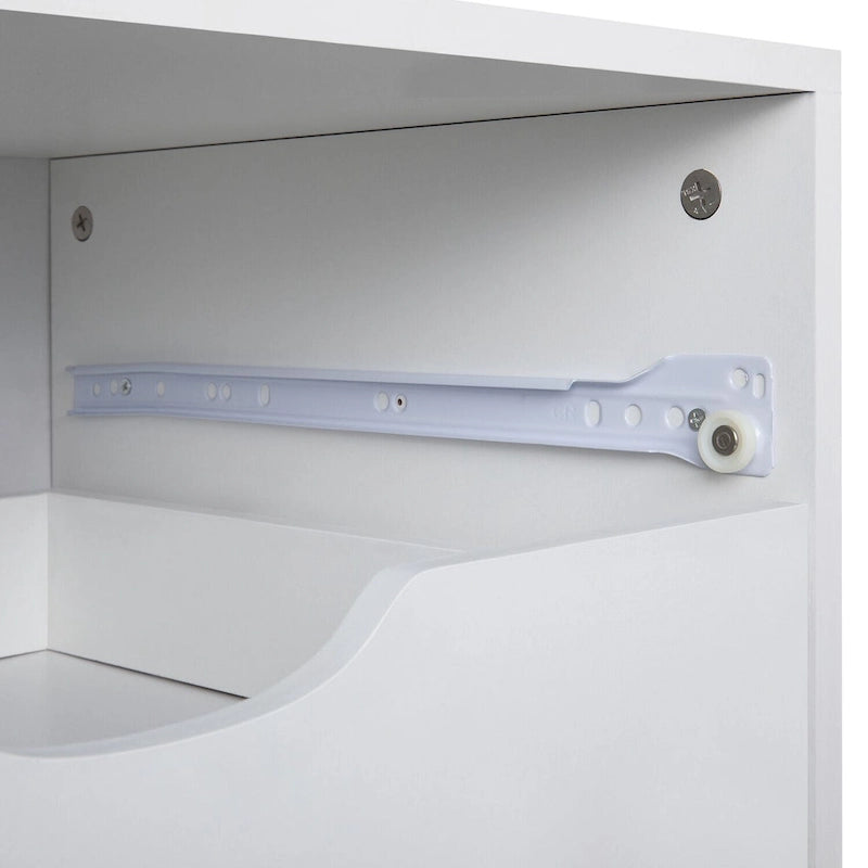 Armoire de rangement à roulettes en bois à 7 tiroirs avec roulettes lisses