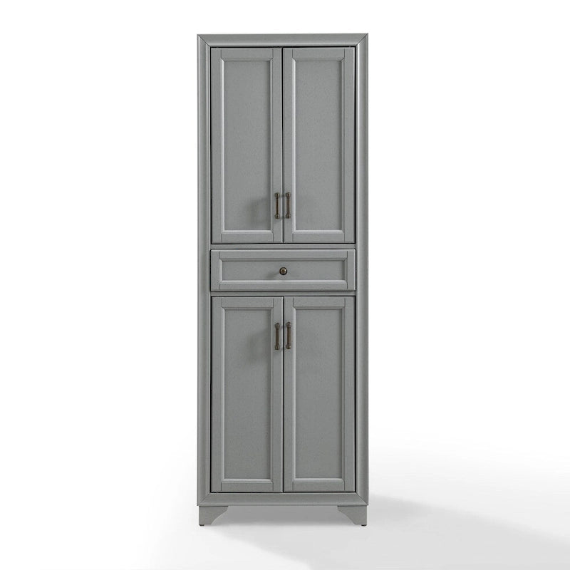 Armoire de cuisine indépendante gris vieilli avec tiroir et étagères réglables