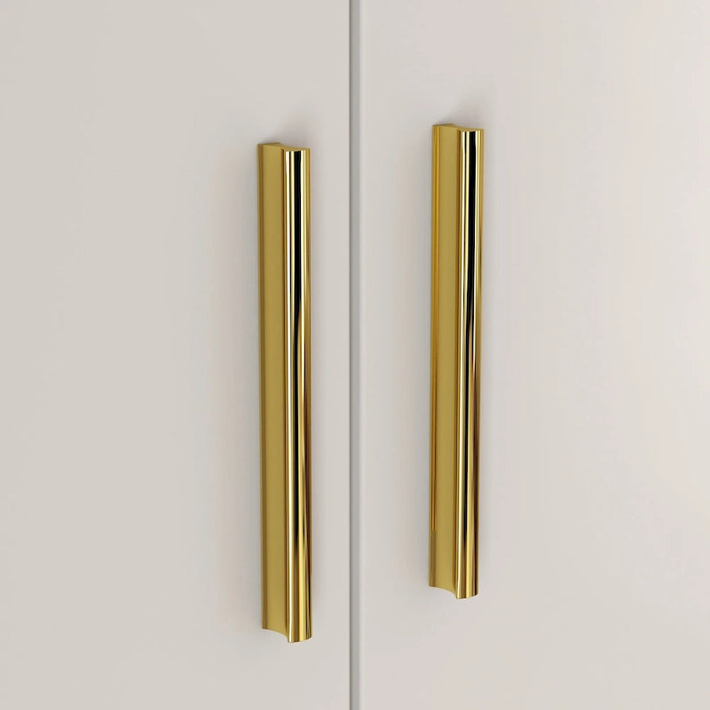 Grande armoire de rangement blanche à 4 portes avec étagères réglables