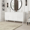 63W Bookcase Display Sideboard Lacquer Versatile Home Organizer - 63
