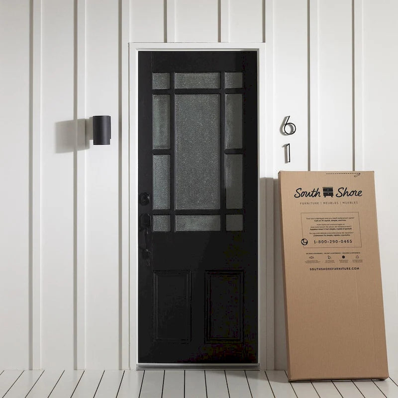 Meuble de rangement contemporain à deux portes avec étagères réglables Blanc pur