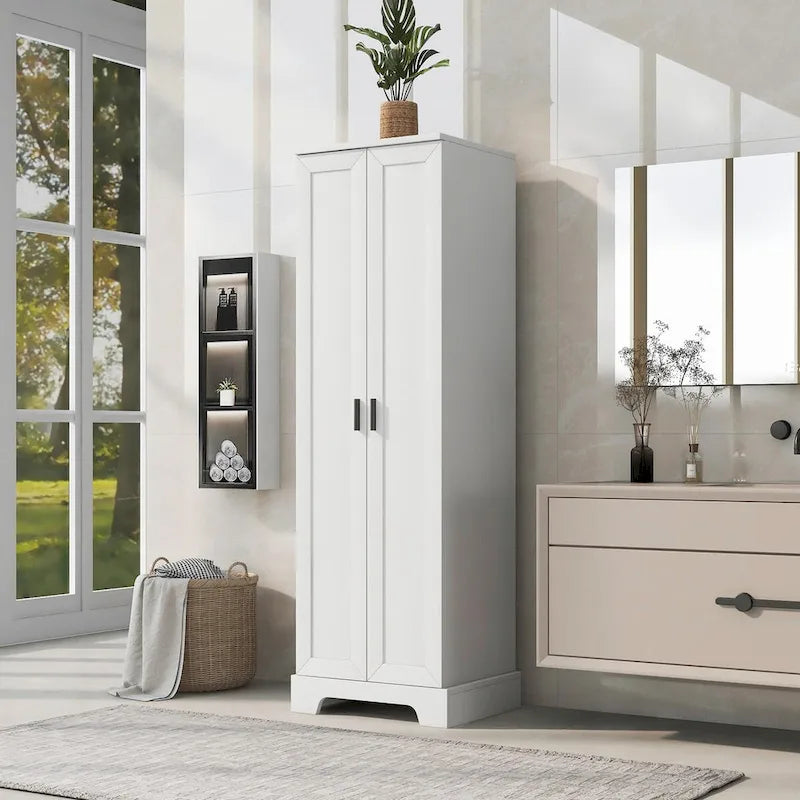 Storage Cabinet with Two Doors and Adjustable Shelf