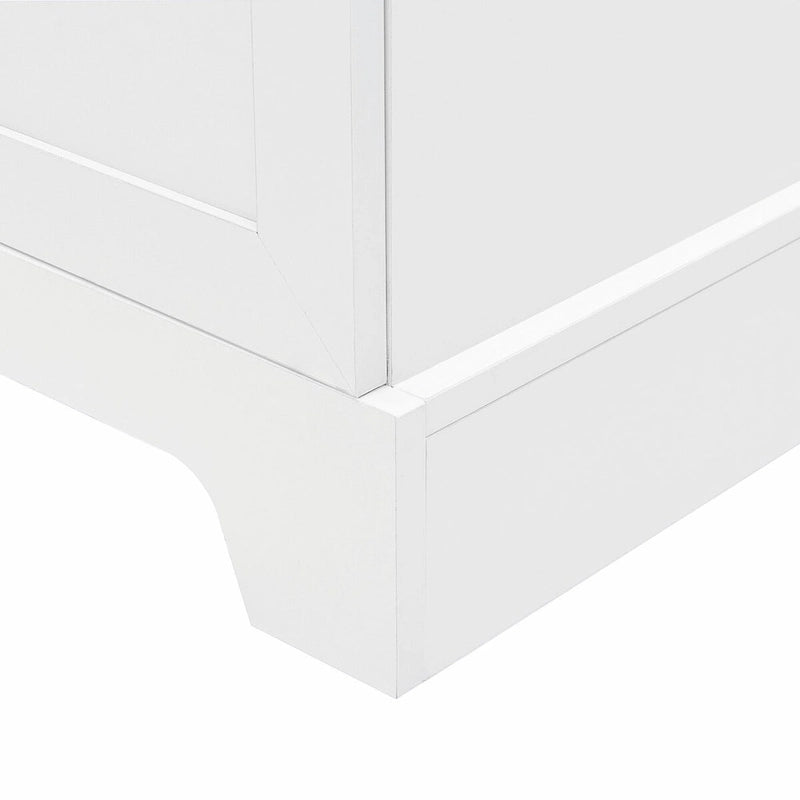 Meuble de rangement haut avec deux portes et étagères réglables Noir Blanc Marron